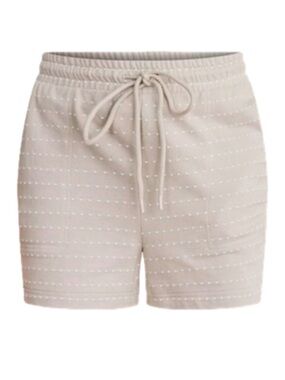 Lou & Grey Cream Knit Drawstring Athletic Shorts
